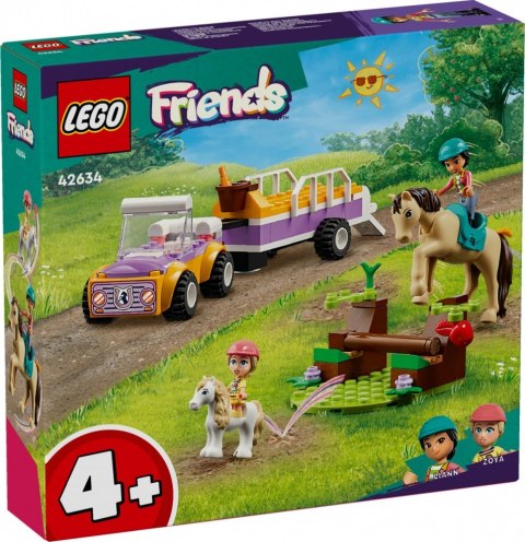 Klocki friends 42634 przyczepka dla konia i kucyka