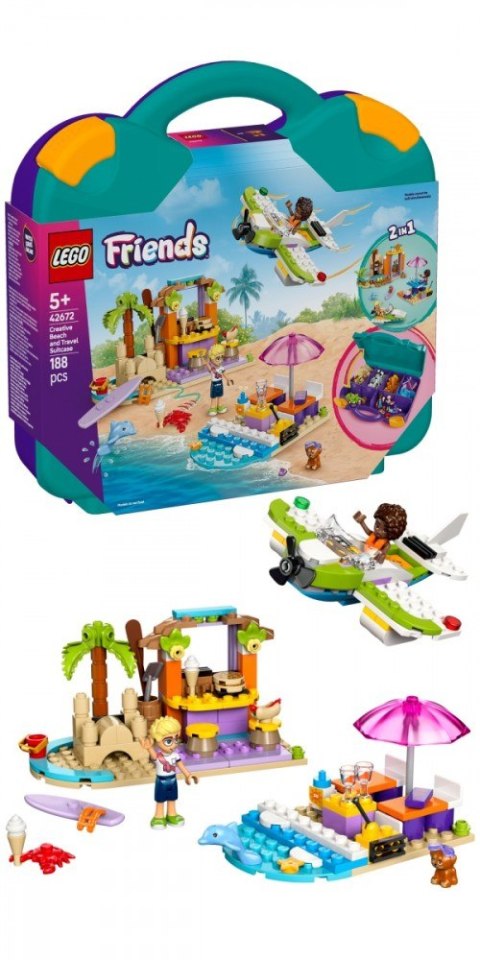 Klocki friends 42672 kreatywna walizka plażowa