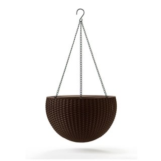 Doniczka wisząca Keter Sphere Planter brązowa