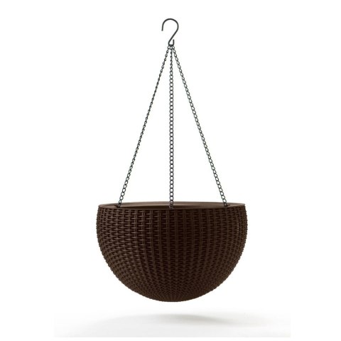 Doniczka wisząca Keter Sphere Planter brązowa