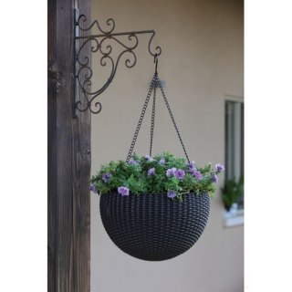 Doniczka wisząca Keter Sphere Planter brązowa