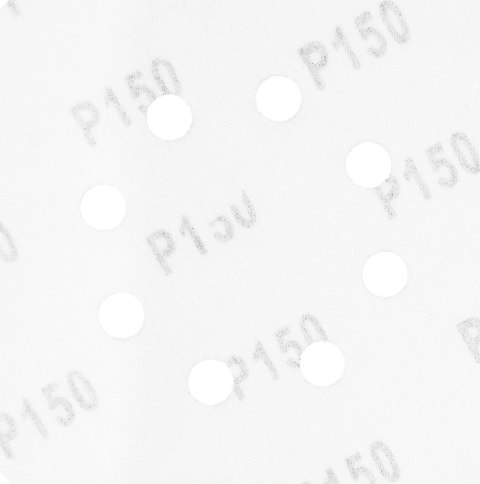Krążki ścierne 150 mm, K150, 5 szt., z 8 otworami, 65mm