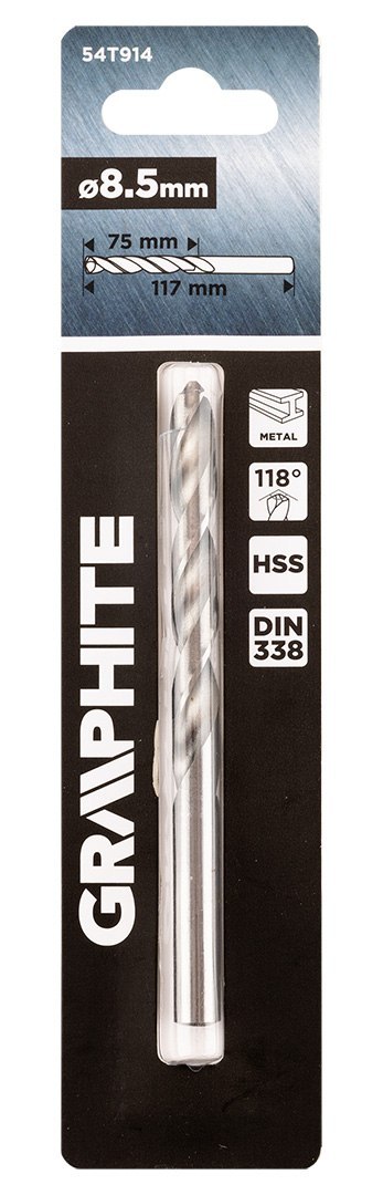 Wiertło do metalu HSS, DIN 338, 8,5 mm