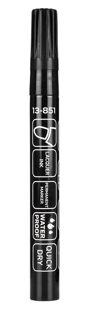 Marker budowlany gruby, 4 kolory, permanentny, wodoodporny, lakierowy, aluminiowy, 4 szt
