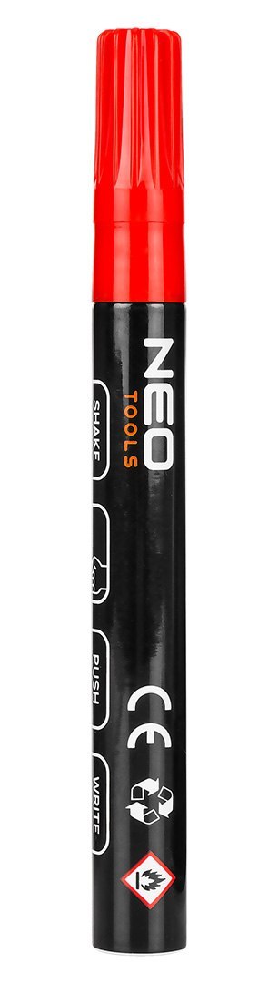 Marker budowlany gruby, 4 kolory, permanentny, wodoodporny, lakierowy, aluminiowy, 4 szt