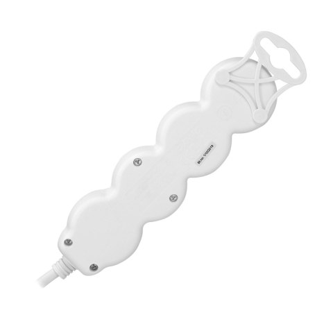 Przedłużacz 3-krotny 2P+Z, z wyłącznikiem, 5m H05VV-F 3x1,0mm?, Imax=10A, biały