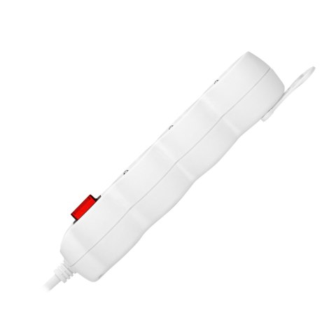 Przedłużacz 3-krotny 2P+Z, z wyłącznikiem, 5m H05VV-F 3x1,0mm?, Imax=10A, biały