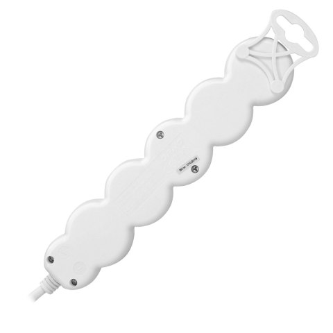Przedłużacz 5-krotny 2P+Z, 3m H05VV-F 3x1,0mm?, Imax=10A, biały