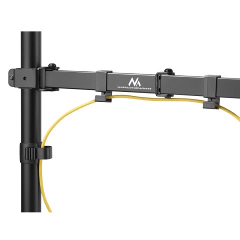 Uchwyt biurkowy do monitora LCD Maclean, podwójne ramię, VESA 75x75 oraz 100x100, 17-32", 8kg, MC-883