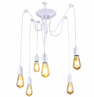 ZD74B Lampa sufitowa 6 ramion biała
