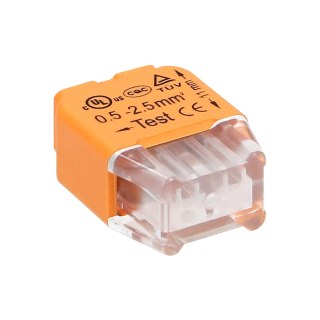 Złączka instalacyjna wciskana 2-przewodowa; na drut 0,75-2,5mm?; IEC 300V/24A; 10 szt.