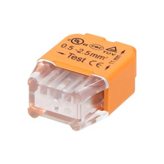 Złączka instalacyjna wciskana 2-przewodowa; na drut 0,75-2,5mm?; IEC 300V/24A; 10 szt.