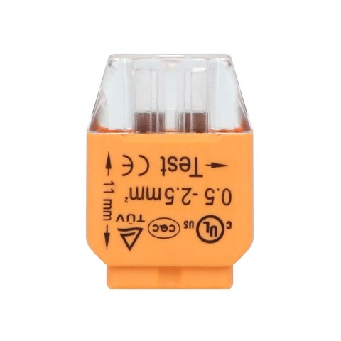 Złączka instalacyjna wciskana 2-przewodowa; na drut 0,75-2,5mm?; IEC 300V/24A; 100 szt.