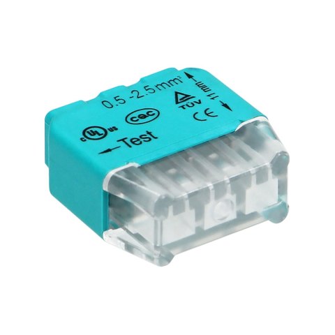 Złączka instalacyjna wciskana 3-przewodowa; na drut 0,75-2,5mm?; IEC 300V/24A; 10 szt.