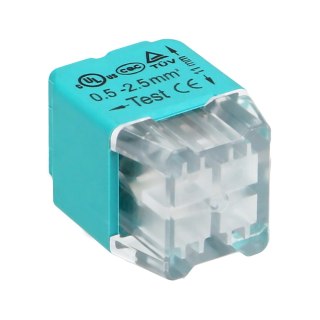 Złączka instalacyjna wciskana 4-przewodowa; dwurzędowa; na drut 0,75-2,5mm?; IEC 300V/24A; 10 szt.