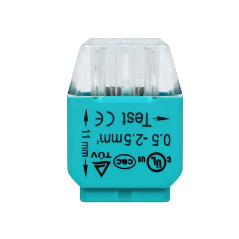 Złączka instalacyjna wciskana 4-przewodowa; dwurzędowa; na drut 0,75-2,5mm?; IEC 300V/24A 100 szt.