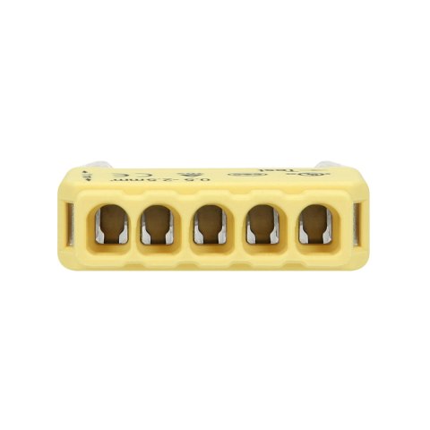 Złączka instalacyjna wciskana 5-przewodowa; na drut 0,75-2,5mm?; IEC 300V/24A; 10 szt.