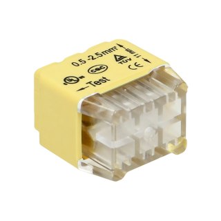 Złączka instalacyjna wciskana 6-przewodowa; dwurzędowa; na drut 0,75-2,5mm?; IEC 300V/24A; 10 szt.
