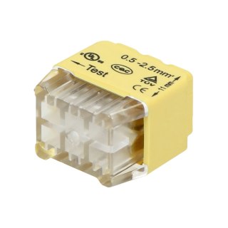 Złączka instalacyjna wciskana 6-przewodowa; dwurzędowa; na drut 0,75-2,5mm?; IEC 300V/24A; 10 szt.