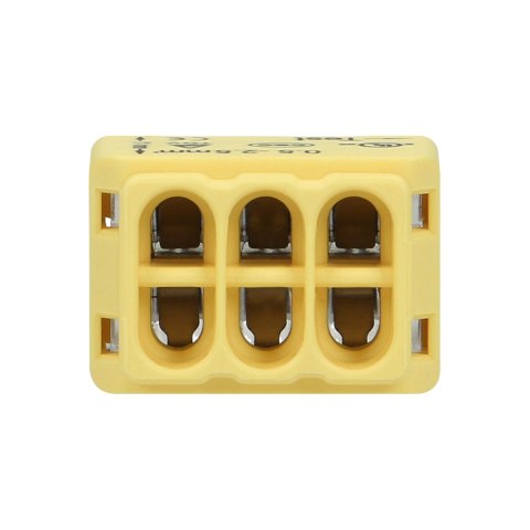 Złączka instalacyjna wciskana 6-przewodowa; dwurzędowa; na drut 0,75-2,5mm?; IEC 300V/24A; 10 szt.