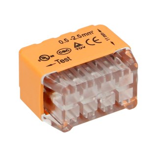 Złączka instalacyjna wciskana 8-przewodowa; dwurzędowa; na drut 0,75-2,5mm?; IEC 300V/24A 50 szt.