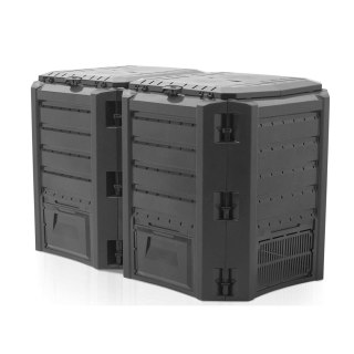 Kompostownik modułowy dwukomorowy 800L czarny IKLM800C-S411