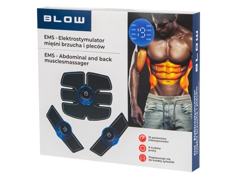 44-343# Masażer elektrostymulator ems mięśni brzucha nóg rąk i całego ciała