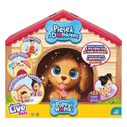 Maskotka interaktywna little live pets piesek z domkiem