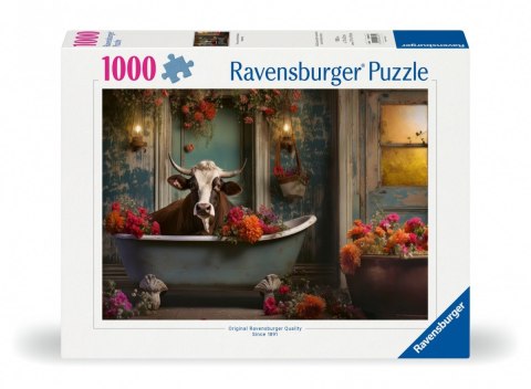 Puzzle 1000 elementów krowa w kąpieli