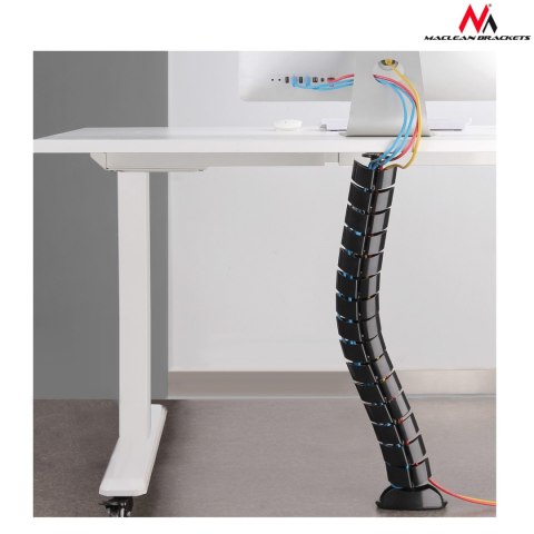 Organizator kabli/maskownica do biurka Maclean, 75cm, czarna, MC-768 B