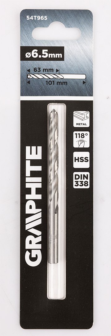 Wiertło do metalu HSS, DIN 338, 6,5 mm