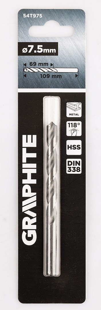 Wiertło do metalu HSS, DIN 338, 7,5 mm