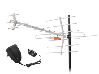 3685# Antena tv kierunkowa dvb-t mux123 aktywna/h uhf poziom + vhf poziom zestaw aktywna