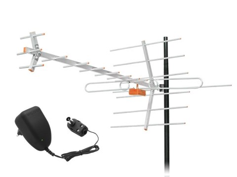 3685# Antena tv kierunkowa dvb-t mux123 aktywna/h uhf poziom + vhf poziom zestaw aktywna