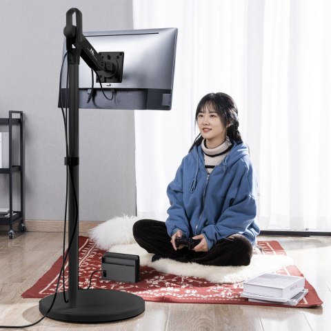 Mobilny stojak podłogowy na monitor/TV Maclean, sprężyna gazowa, 17"-35", 2-10kg, czarny, MC-970B