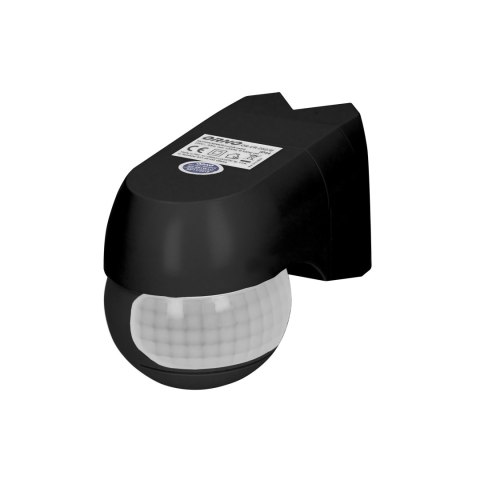 Czujnik ruchu 220st. 1200W, IP44, 3 rodzaje montażu, czarny