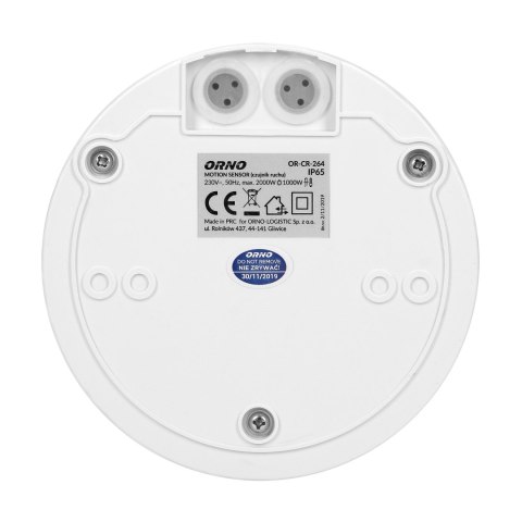 Czujnik ruchu 360st. IP65, 2000W