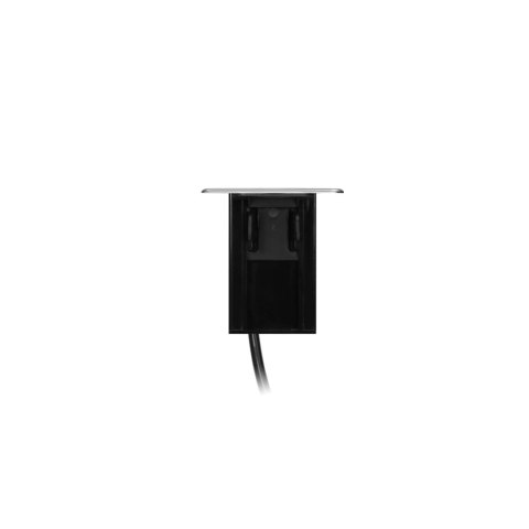 Gniazdo meblowe wysuwane z blatu z płaskim frezowanym rantem, ładowarką USB i przewodem 2m, 3 gniazda typ E, 2 x USB (2,4A), 3x