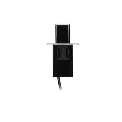 Gniazdo meblowe wysuwane z blatu z płaskim frezowanym rantem, ładowarką USB i przewodem 2m, 3 gniazda typ E, 2 x USB (2,4A), 3x