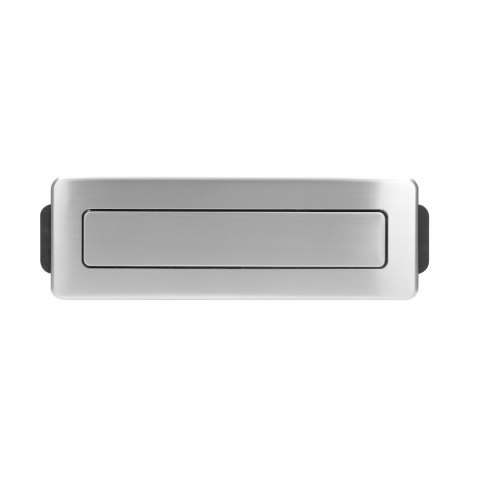 Gniazdo meblowe wysuwane z blatu z płaskim frezowanym rantem, ładowarką USB i przewodem 2m, 3 gniazda typ E, 2 x USB (2,4A), 3x