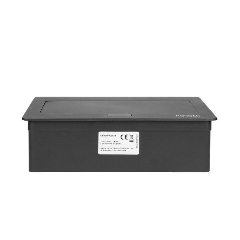 NOEN Kaseta meblowa wpuszczana w blat ze zintegrowaną ramką PCV na gniazda modułowe 3 x 45x45mm lub 6 x 22,5x45mm, przewód 1,5m,