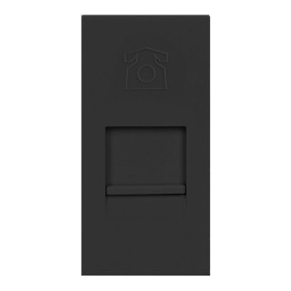 NOEN RJ11, gniazdo modułowe 22,5x45mm telefoniczne RJ11, czarne