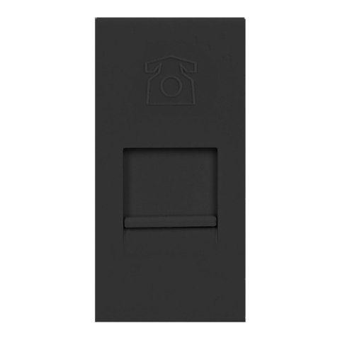 NOEN RJ11, gniazdo modułowe 22,5x45mm telefoniczne RJ11, czarne