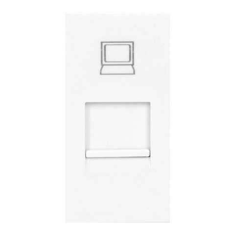 NOEN RJ45, gniazdo modułowe 22,5x45mm RJ45 cat 5e, białe