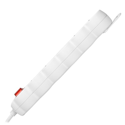Przedłużacz 5-krotny 2P+Z (schuko), z wyłącznikiem, 3m H05VV-F 3x1,0mm?, Imax=10A, biały