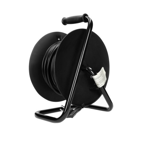 Przedłużacz bębnowy, 4 gniazda 2P+Z, kabel PVC H05VV-F 3x1,5mm?, długość 50m, termik, przesłony torów prądowych.