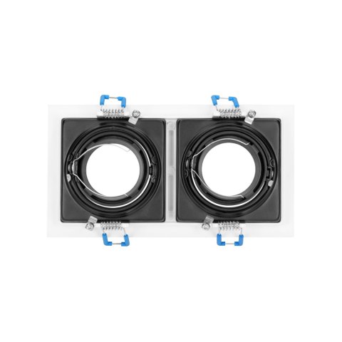YOP 2 ramka dekoracyjna oprawy punktowej, MR16/GU10 max 2x50W, regulowana biała+czarna