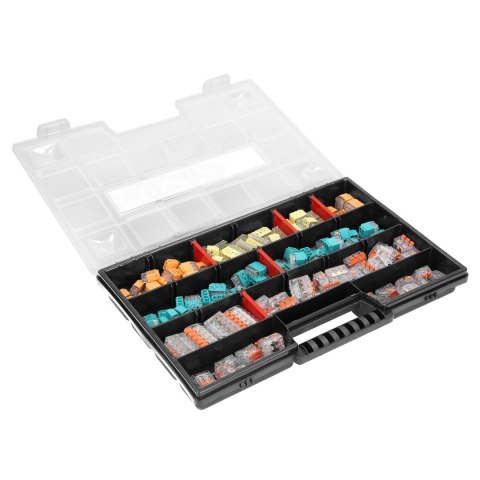 Zestaw złączek instalacyjnych HOUSE PREMIUM, 151 sztuk. Wciskane: 25x 2-przew. 25x 3-przew. 20x 4-przew. 15x 5-przew. 10x 6-prze