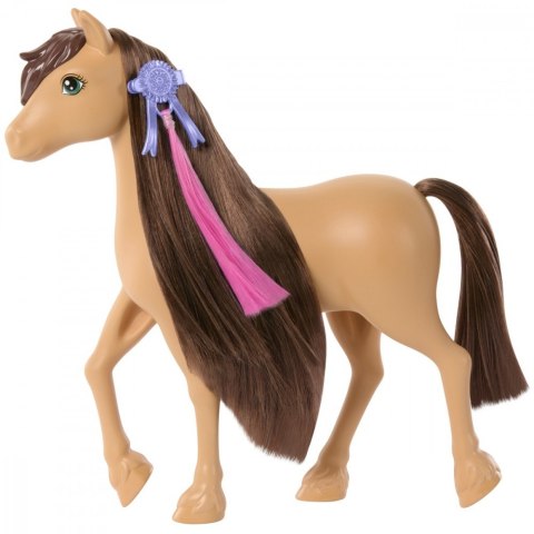 Konik barbie pepper z brązowymi włosami do stylizacji