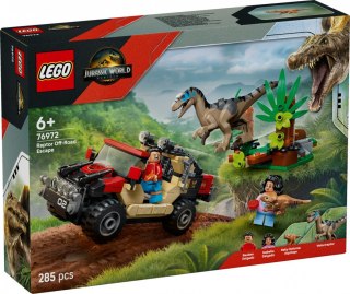Klocki jurassic world 76972 ucieczka terenówką przed raptorem